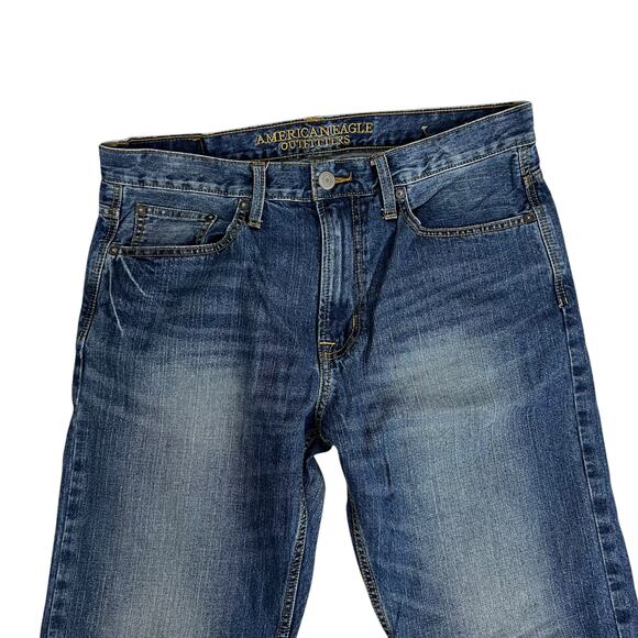 American Eagle Outfitters Men’s Relaxed Jeans 34x34 Medium Wash Classic Fit - Picture 3 of 9